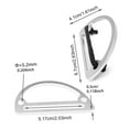 thumbnail image 2 of relayinert Anneau en D Ceinture de Poids en Acier Inoxydable Résistant à l'Usure Boucle de Butée Harnais avec Trou Forte Résistance à la Traction Plongée, 2 of 8