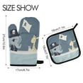 thumbnail image 2 of Yayeee Oven Mitts and Pot Holder Set of 2 Heat Resistant Kitchen Gloves Baking Hot Pad, Cute Animals, 2 of 5