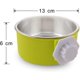 thumbnail image 2 of Jaula para perros, cuenco extraíble de acero inoxidable, colgante, jaula para mascotas, cuenco pequeño para agua y comida., 2 of 3