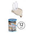 thumbnail image 2 of Intex Porte-Gobelet Attachable/plateau de Rafraîchissement et Filtres de Piscine Type S1 (12 Pack), 2 of 10