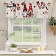 thumbnail image 2 of Valentine's Day Curtain Valances for Windows, Kitchen Valance Window Treatments Panel 2 Pack, Red Gnomes Love Balloon Birds Trees Rod Pocket Short Curtains for Bathroom Bedroom 60 x 18 Inch, 2 of 8