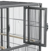 Yaheetech 41.5''H Stackable Wide Bird Cage with Rolling Stand,Black