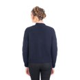 thumbnail image 2 of SAOL Irish Soft Merino Wool Cardigan Wrap for Women, Large in Navy Blue, 2 of 6