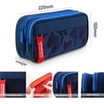 thumbnail image 5 of Estuches Escolares de Gran Capacidad MACHAO 3 Compartimentos para Niño y Niña Azul, 5 of 5