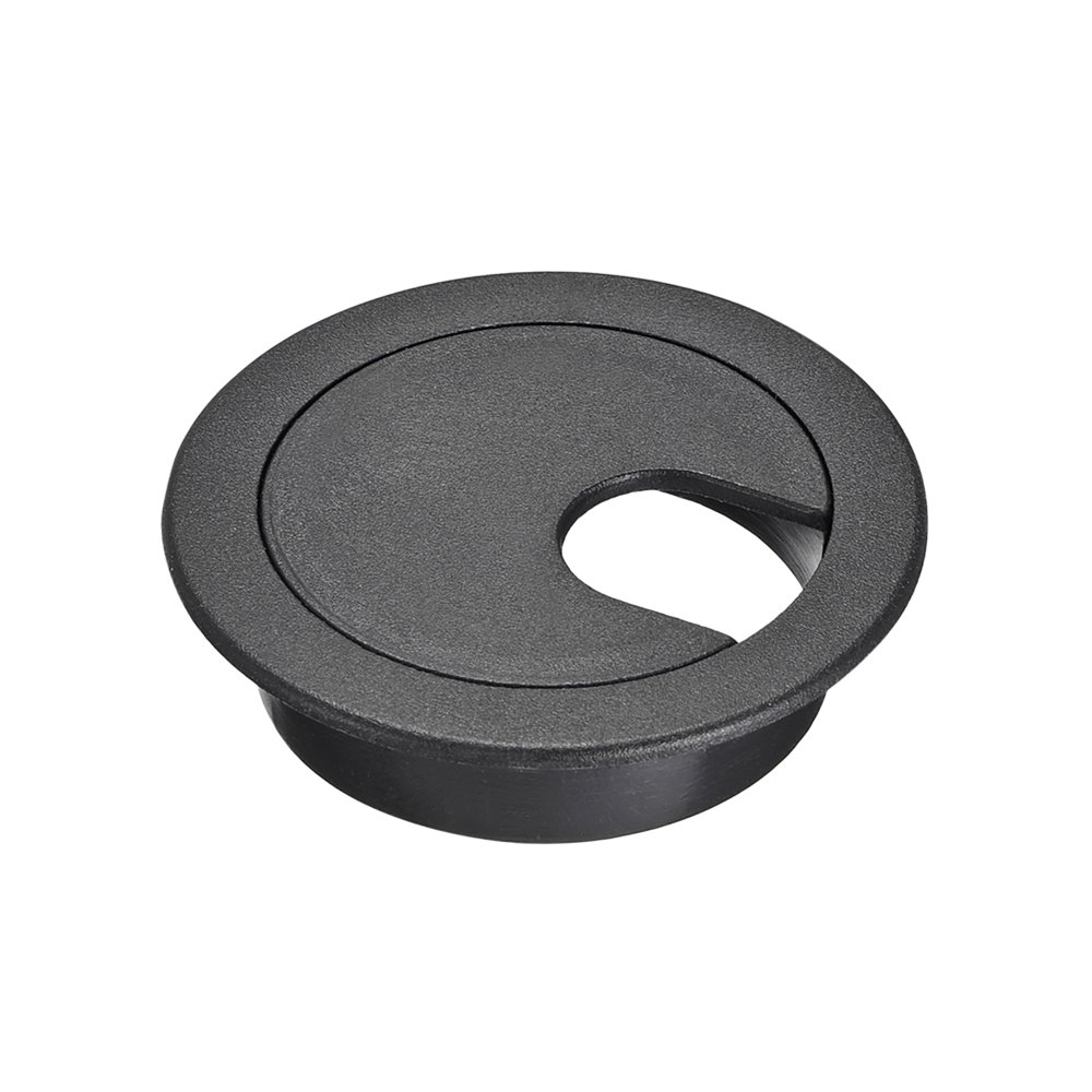 Cable Hole Cover, 13/8" Plastic Desk Grommet for Wire Organizer 15 Pcs (Black)