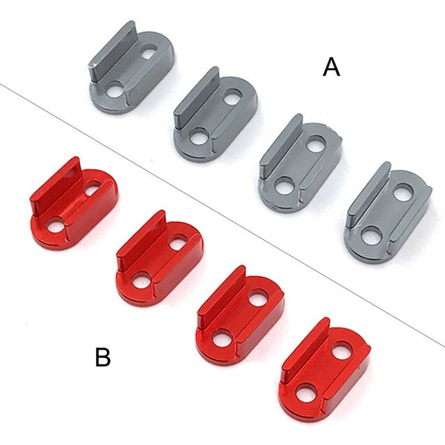4 Pieces 1/16 Scale RC Modification Supplies Removable Car Leaf Suspension Spring Mount Fixing Base Automobile Repair Upgrade Modified Accessories Black Grey