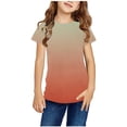 thumbnail image 2 of Plebaso T-Shirt à Manches Courtes pour Bébés Garçons Filles, Couleur Dégradée, Col Rond, Haut, Vêtements d'Été pour Bébé, 2 of 3