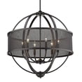 thumbnail image 5 of Golden Lighting Colson 6-Light Chandelier in Matte Black with Matte Black Shade, 5 of 5