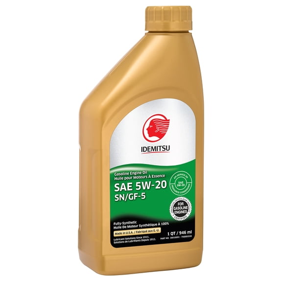Idemitsu 30010091-75000C020 Full Synthetic 5W-20 SN/GF-5 Engine Oil, 1 Quart