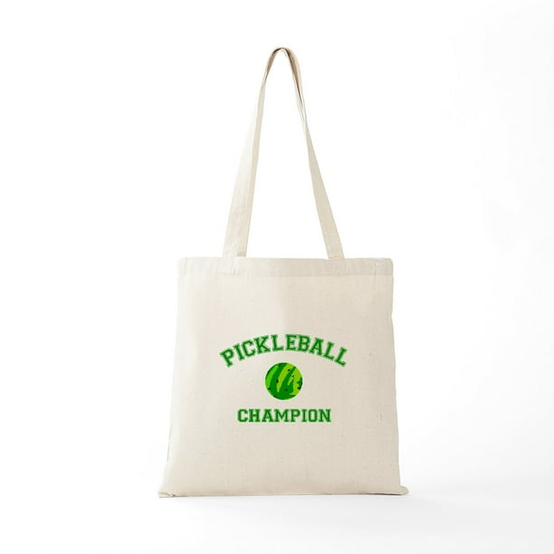 CafePress Pickleball Champion Tote Bag Natural Canvas Tote Bag Cloth Shopping Bag