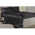 thumbnail image 4 of Belles & Whistles Satin 4 Piece Sheet Set, King, Black, 4 of 6