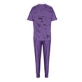 thumbnail image 4 of safuny Women's 2 Piece Sets Tracksuit Pajama Lounge Jogger Sets Dipdye Pullover Sweatpants Summer Outfits Short Sleeve Casual Sports Running Sweatsuit Trendy Clearance Purple, 4 of 5
