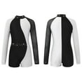 thumbnail image 2 of Aislor Kids Girls Dance Leotard Jumpsuits Ballet Gymnastic Workout Bodysuits Dancewear Black&White 10, 2 of 7