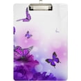 thumbnail image 2 of FMSHPON Butterfly Flowers Hydrangeas Iris Clipboard Hardboard Wood Nursing Clip Board and Pull for Standard A4 Letter 13x9 inches, 2 of 8