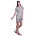 thumbnail image 3 of Moomaya Short Sleeve T-Shirts For Women Soft Cotton Round Collar Sleepwear Set, 3 of 6