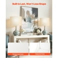 thumbnail image 4 of KFFKFF Set of 2 Drum Lamp Shades, 13 in Top x 13 in Bottom x 10 in Height, Medium Linen Lampshades for Table, Floor, and Pendant Lamps, Simple Assembly Needed (Off-white), 4 of 10