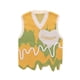 thumbnail image 1 of Chaleco tipo suéter con cuello en V y diseño de graffiti americano de principios de otoño, chaleco de punto irregular con sentido del nicho para hombres y mujeres, 1 of 6