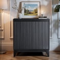 thumbnail image 6 of UPGO 31'' Modern Farmhouse Sideboard Buffet Cabinet with Storage, Fluted Panel Doors & Adjustable Shelves, Modular Credenza for Entryway or Living Room Accent,Black, 6 of 18