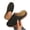 Black, variant on Tbopshirt Slides with Arch Support for Women Dressy Wide Width Causal Closed Toe Wedge Heels Solid Color Trendy Casual Beach Vacation Summer Orthopedic Wedge Sandals