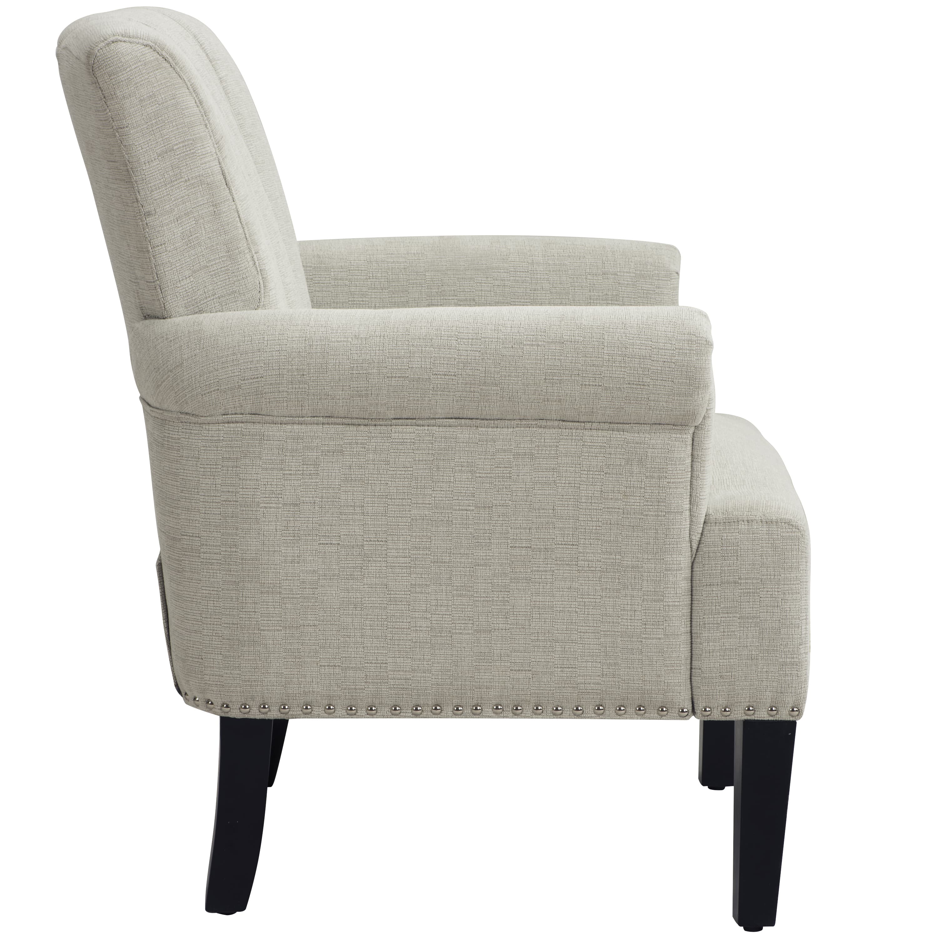 MAYEERTY Accent Rivet Tufted Polyester Armchair for Living Room Bedroom Cream