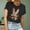 Black, variant on QUNYINEY Casual Tee Shirts Womens Pullover Short Sleeve Easter Crew Neck Tops Loose Spring Tops for Women