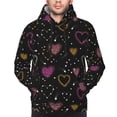 thumbnail image 2 of Bingfone Heart and Stars Men's Drawstring Hoodie Long Sleeve Pocket Sweatshirts-X-Large, 2 of 6