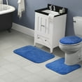 thumbnail image 2 of Garland Rug Traditional Washable Bath Rug Set, 3 Piece Set (21"x34" Bath Rug, Contour Rug, & Toilet Lid) Electric Blue, 2 of 7