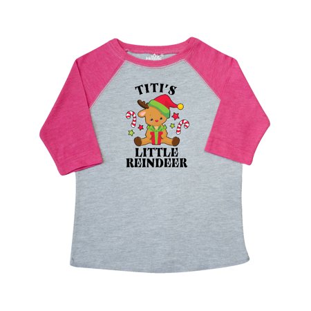 

Inktastic Christmas Titi s Little Reindeer with Candy Canes Gift Toddler Boy or Toddler Girl T-Shirt