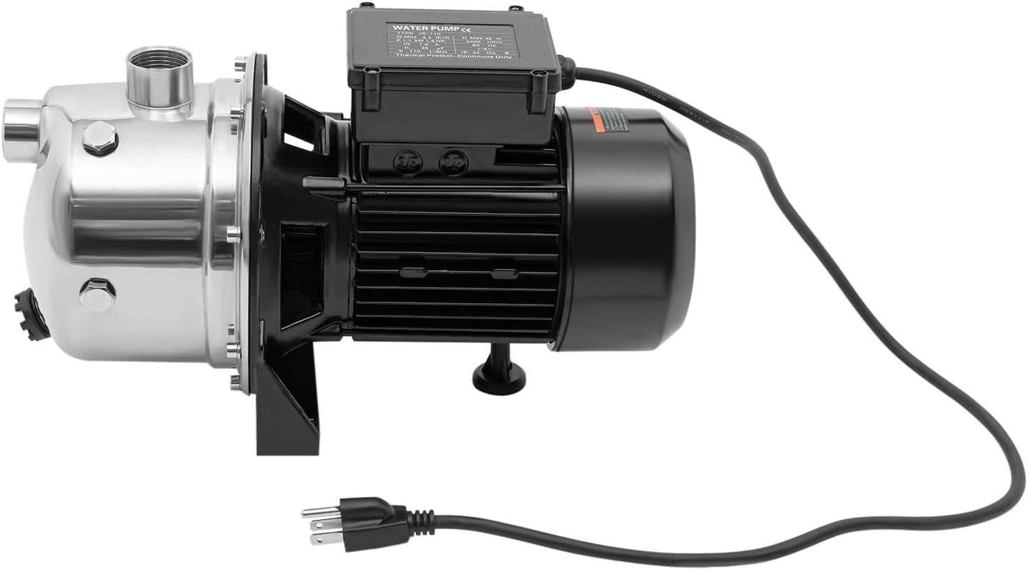 1100W Shallow Well Pump, Garden Jet Pump, 1.5 HP 115V, 1200 GPH 157 ft Head, Stainless Steel Sprinkler Booster Jet Pumps for Garden Lawn Irrigation system, Water Transfer