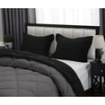 thumbnail image 5 of DNG Creations 1 Piece Reversible Diamond Pattern Solid Comforter 800 Threads Count ( Twin/ Twin XL - Size ) 100% Egyptian Cotton All-Season 550 GSM ( Dark-Grey/Black Colour ), 5 of 7