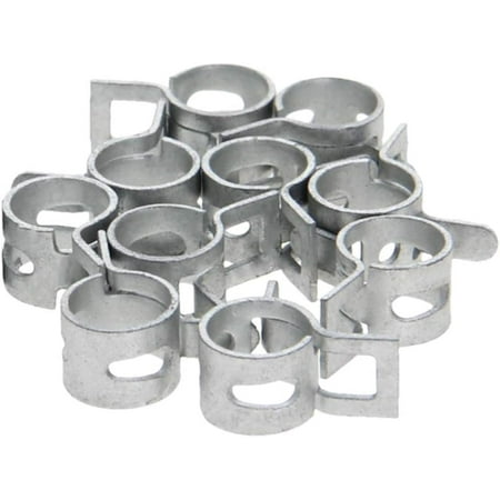 

0.75 ID Constant Tension Band Hose Clamps 19mm Spring Band Type Hose Manganese Steel Clamp Clips Clamp for Fuel Line Silicone Hose Tube White Tone 10Pcs White 9mm