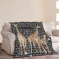 thumbnail image 2 of Giraffe Blanket Giraffe Throw Blankets Cozy Fleece Flannel Blanket Soft Warm Plush Lightweight Blanket Giraffe Gifts for Women Men Boys Girls Adults Kids for Couch Sofa Bed 50"X60", 2 of 5