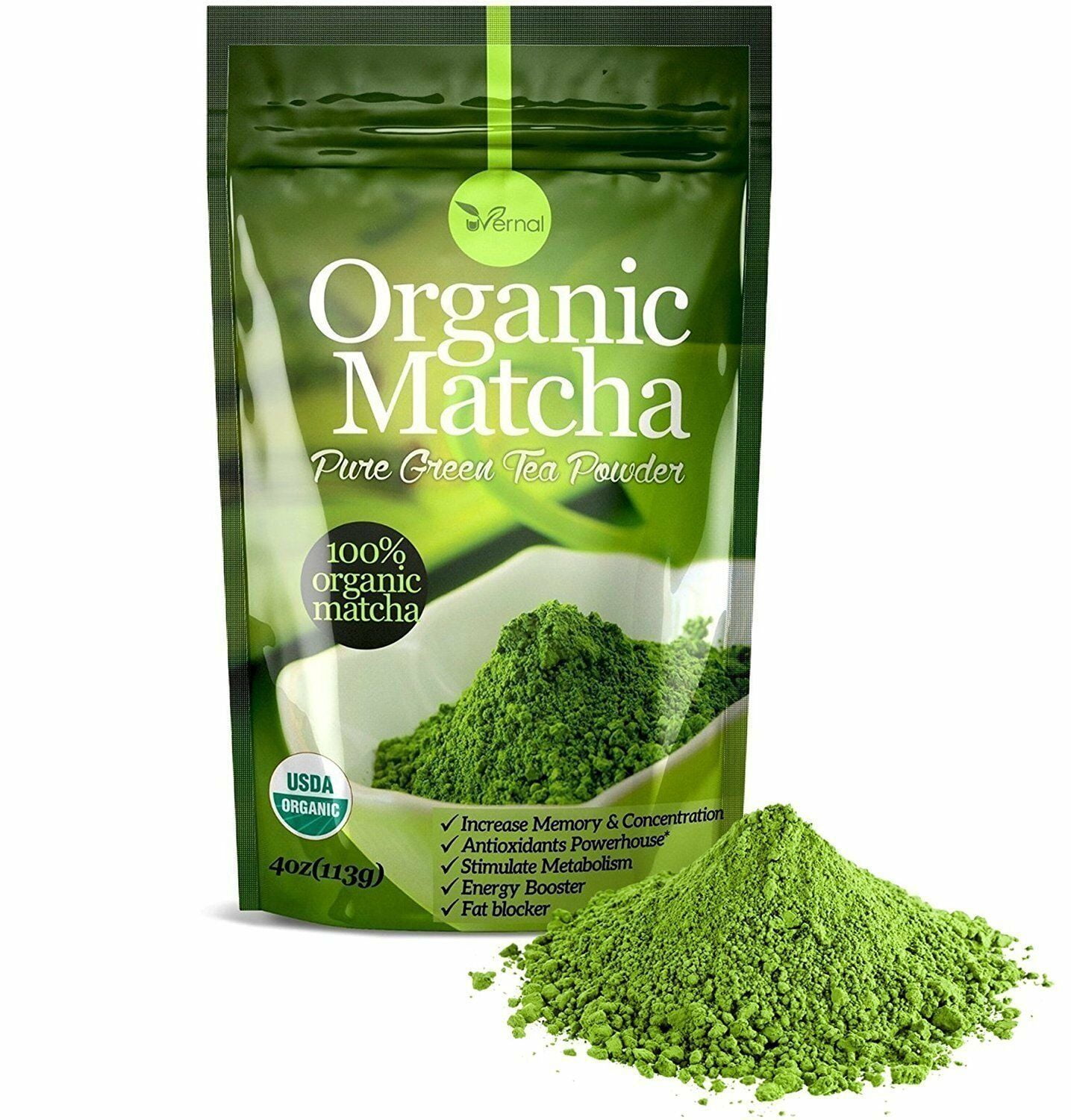 Organic Matcha Green Tea Powder Unsweetened 100 Natural Culinary Grade 