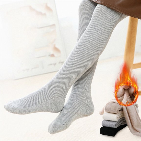 WUANDIXFA Cotton Leggings for Girls 1T 2T 3T 4T 5T 6T Baby Girls Tights Leggings Cotton Thick Newborn Infant Toddler Stocking Pants,Coffee,6-12 Months