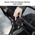 thumbnail image 4 of Gromast 2 in 1 Foldable Stroller Cup Holder + Phone Holder, 360°Rotatable with Adjustable Clip, Universal Cup Holder for Stroller, Wheelchair, Bike, Walker, Scooter, Tricycle - Black, 4 of 11