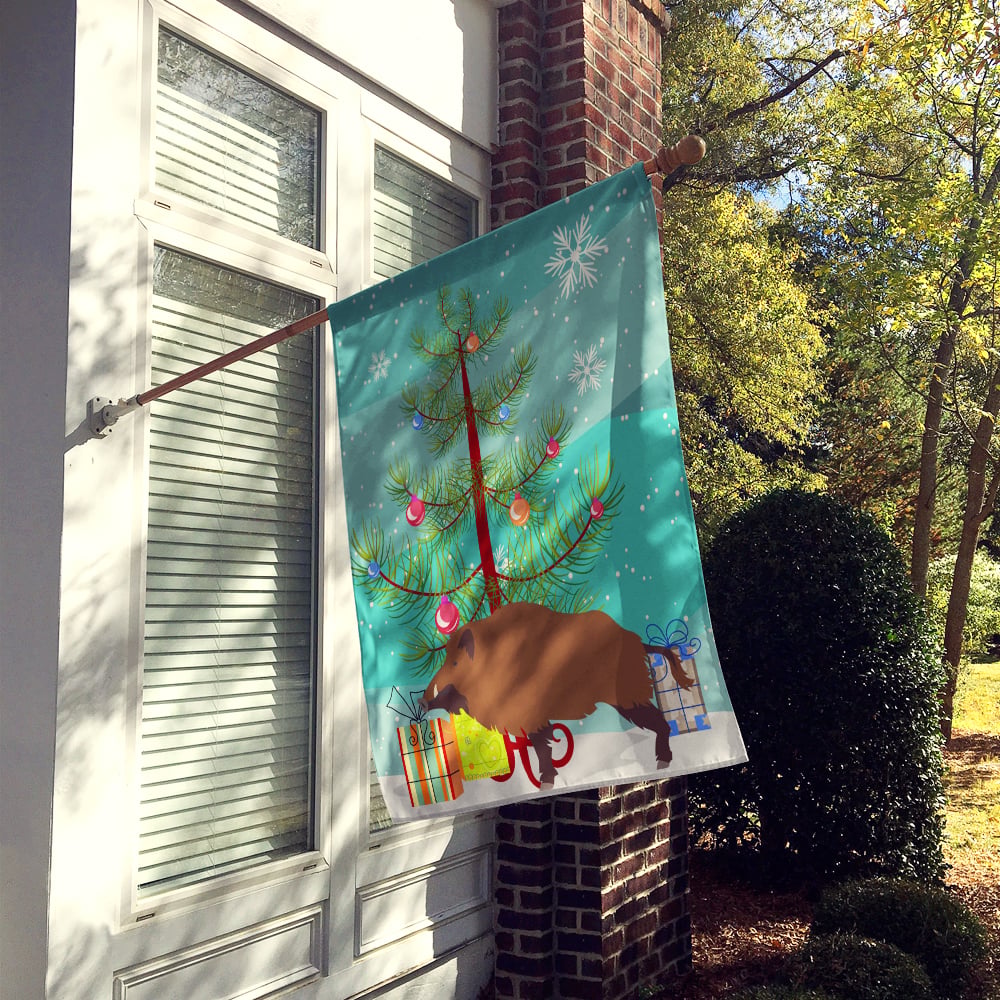 thumbnail image 2 of Wild Boar Pig Christmas Flag Canvas House Size BB9303CHF, 2 of 4
