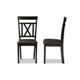 thumbnail image 3 of Baxton Studio Rosie Modern and Contemporary Dark Brown Faux Leather Upholstered Dining Chair (Set of 2), 3 of 7
