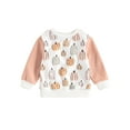 thumbnail image 1 of Gupgi Bambin Fille Sweat-Shirts Contraste Couleur Manches Longues Col Rond Pull-Over Tomber Tops Décontractés 0-4 Ans, 1 of 8