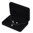 thumbnail image 5 of Caja grande de terciopelo para juego de joyas, caja grande para regalo de collar y anillo, caja de almacenamiento de joyas para collar grueso (negro), 5 of 5