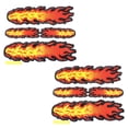 thumbnail image 3 of Unique Bargains Pair Paper Flame Fire Design Vehicle Auto Decals Sticker Decoration Yellow Orange Red, 3 of 4