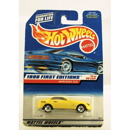 Hot Wheels - 1998 First Editions - Mercedes SLK - Yellow - #11 of 40 Cars - Die Cast - Collector #646 - Limited Edition - Collectible 1:64.., By