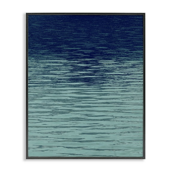 Stupell Industries Shadow on Sea Ripples Landscape & Nature Painting Black Framed Art Print Wall Art, 11 x 14