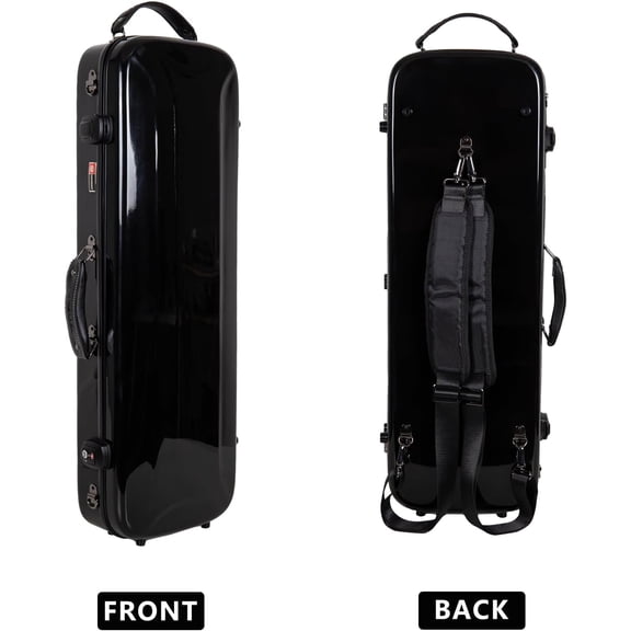 Crossrock Soprano Ukulele Case Hardshell with TSA Lock - 100% Fiberglass, Detachable Padded Shoulder Straps, Hygrometer, Large Storage for Accessories, Black (CRF2020SUBK-R)