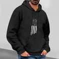 thumbnail image 2 of Wyobmus Flight U.S. Flag Hoodies for Men Casual Printed Sweatshirt Lightweight Long Sleeve Sport Pullover With Pocket Drawstring Workout A-Black, 2 of 3