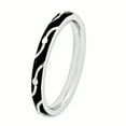 thumbnail image 3 of Sterling Silver Black Enamel Ring, 3 of 7