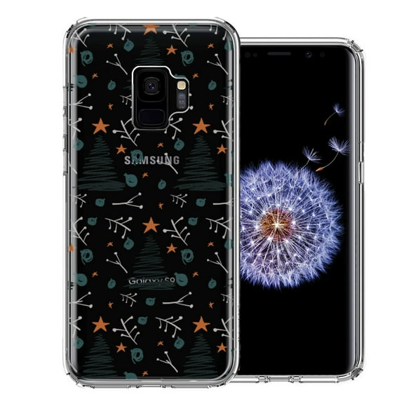 MUNDAZE For Samsung Galaxy S9 Holiday Christmas Trees Design Double Layer Phone Case Cover