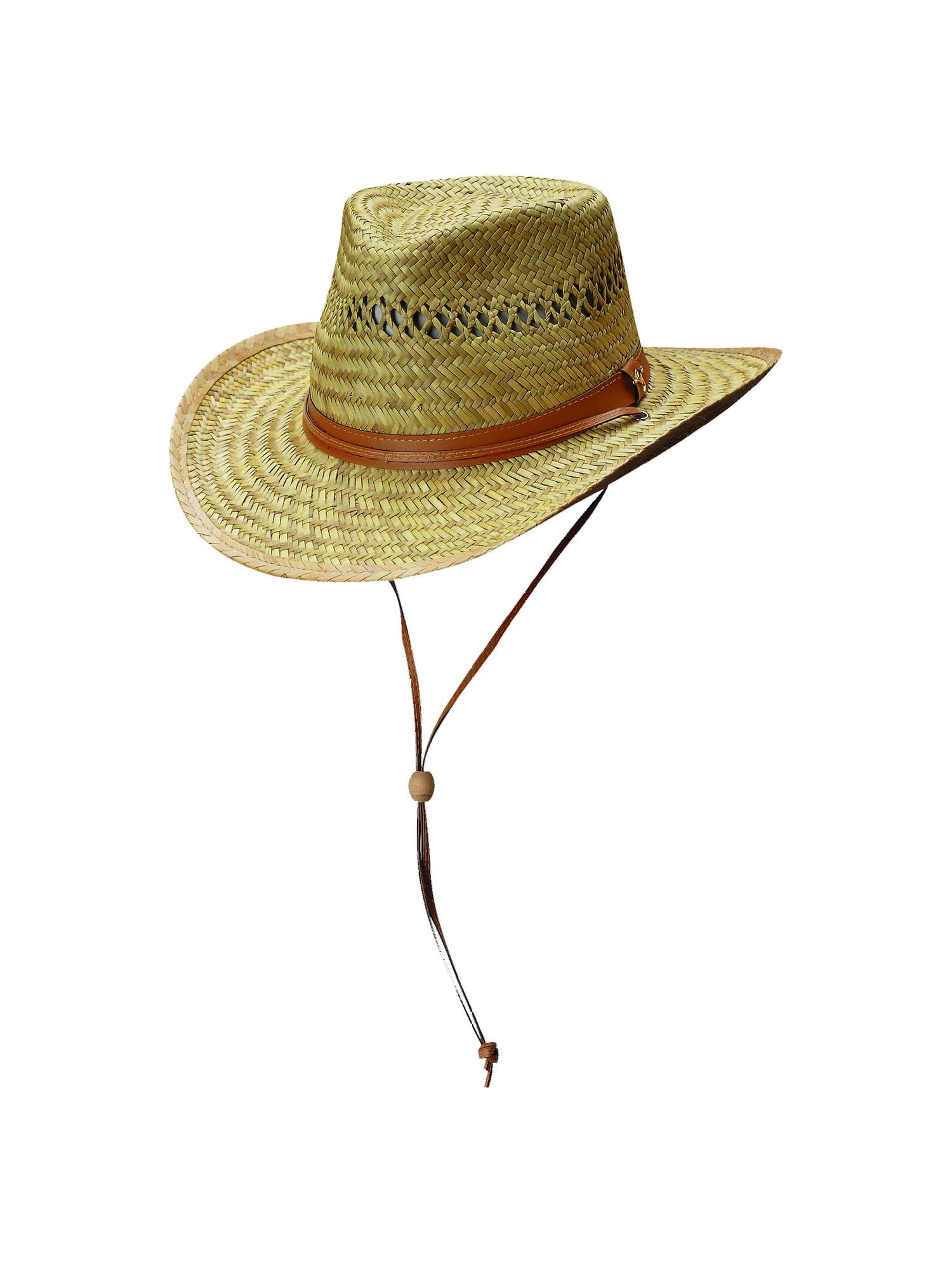 dorfman pacific men's outback hat with chin cord