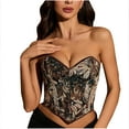 thumbnail image 2 of Camiseta sin mangas con tirantes vintage y estampado de vendaje para mujer, ropa moldeadora, top de poliéster para mujer, 2 of 6