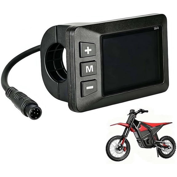 G518 Electric Bicycle LCD Display Screen Replacement, 5-Pin Plug and Play Display with 3 Function Keys for Yozma IN10 E-Bike, Check Riding Data, Speedometer