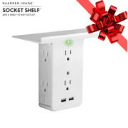 Socket Shelf 8 Port Surge Protector Wall Outlet by Sharper Image, As Seen On TV
